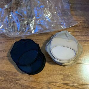 6 pair nude & 4 pair black toe-topper socks to wear with mules/slip ons